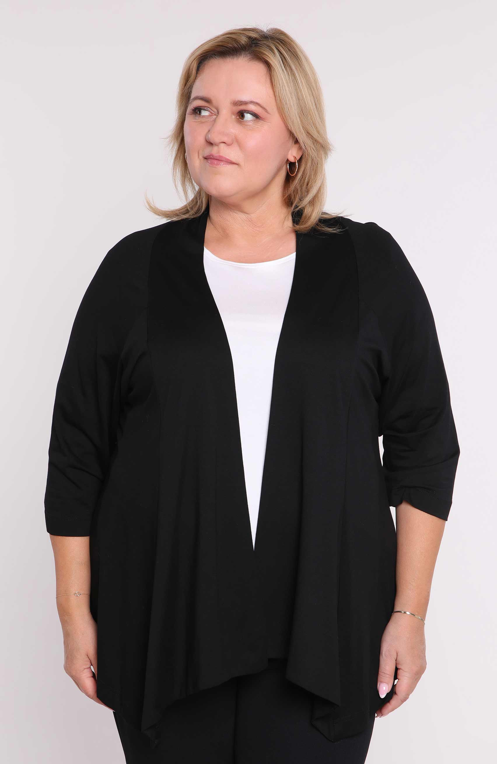 Granatowy sweter z wiskozy
