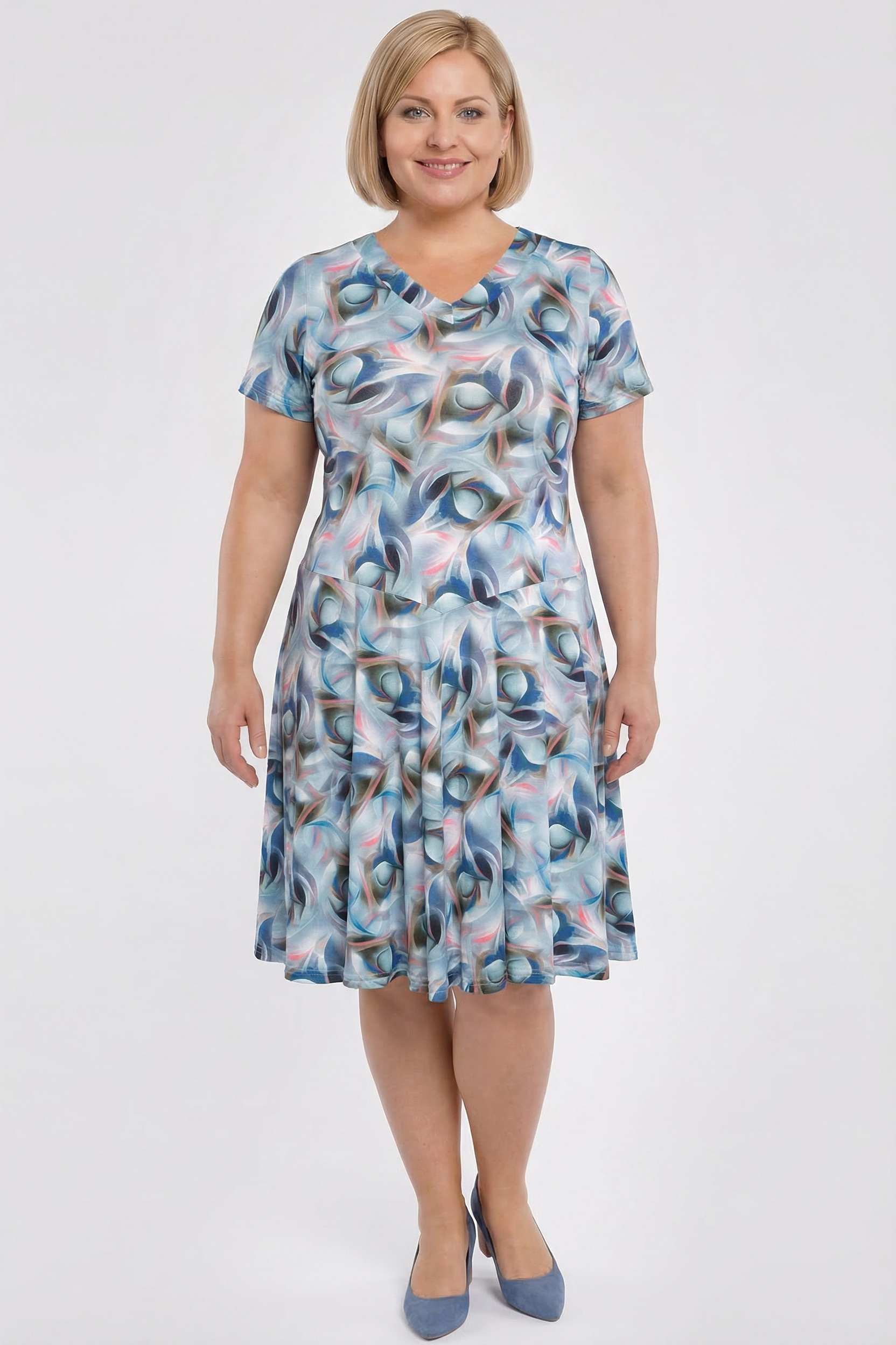 Sukienka zielona w kwiaty